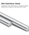 Three Eighths Inch By Eight Inch 304 Stainless Steel Rod Smooth Round Solid Shaft For DIYers Crafts Metalworking And Hobby Builds Rust Resistant Durable 2 Pack