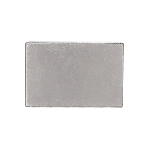 Front view of a 1 x 2 x 3 inch hardened steel machinist setup block, precision ground.