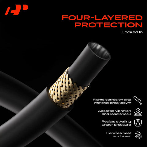 Power Steering Return Hose Line Assembly Plug And Play Replacement For Toyota Corolla 1998 To 2002 Geo Storm 1990 To 1993, four-layered design