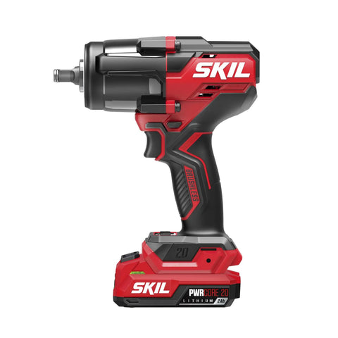 Tough As Nails Brushless Impact Wrench delivering eight hundred foot pounds of mid torque with three speed settings, side view.