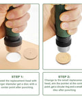 12 In 1 Gasket Punch Set With Sharp Leather Hole Punches And Hollow Punches step-by-step instructions for hole creation