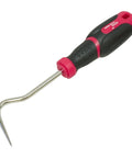 Lisle 80210 short hose remover with black/red handle and curved stainless steel shaft