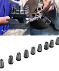 Top Tier High Speed Steel 9 Piece Collet Chuck Set For CNC Engraving Milling And Lathe Machines with secure clamping in use