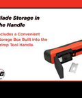 ProSeries All-In-One RJ45 Ethernet Crimping Tool Workhorse showing blade storage in handle with pre-calibrated blade