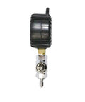 Two Inch Intermediate Pressure Gauge And Release Valve For Scuba Regulator, Pro Grade Metal Build, Reads Up To 300 PSI, side view