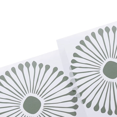 Reusable 12x12 Tile Stencil Set 2 Pack For Floors Walls And Concrete, Large Boho Mandala Templates For DIY Home Decor Painting Projects Crafting Art Stencils And Creative Stenciling close-up