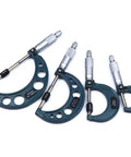 Set of four micrometers with Industrial Calibration Rod For Outside Micrometers And Calipers Metal Calibration Block Durable Precision Tool