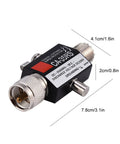 UHF Coaxial Lightning Arrester With Male To Female Connector Surge Protector For Coax Systems 0 To 2500 MHz CA 35RS, size details