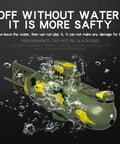 Mini RC Submarine Remote Control Boat Waterproof Dive Toy For Pools And Bathtubs Water Parks And Outdoor Fun Portable Submersible Vessel With Long Range High Frequency Control Perfect Summer Gift Green