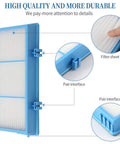 Detailed view of the Four Pack Replacement Filters For Holmes AER1 Total Air Filter 30AT 242NUC Compatible with blue casing.