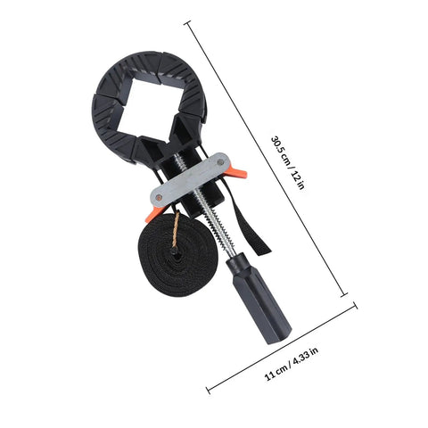 4 Piece Right Angle Photo Frame Clamp Set With Quick Tension showing 30.5cm length and adjustable corner clamp