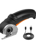 Heavy Duty Cordless Electric Scissors With Rechargeable Power Shears, ergonomic grip, USB charging cable, ideal for trimming materials.