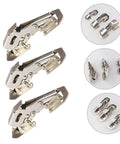 Soft Close Cabinet Door Hinges 4 Inch Stainless Steel Concealed Damping Hardware for Kitchen Cabinets and Closets Rust Resistant Self Closing Hinges with Quiet Close 4 Pack - side and group view.