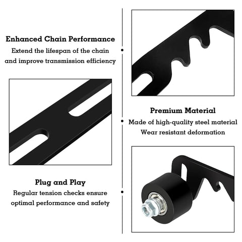 Detail view of Chain Tensioner Adjuster With Roller And Wrench For Go Karts And Small Engines Built Tough Fits Predator