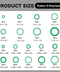 Size chart of Multi Size O Ring Kit For Car AC Repairs 139 Piece Set With 85 Washers And 54 Rubber Gaskets Universal Seal Kit