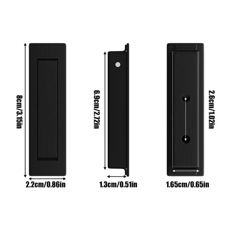 Ultra Slim Stainless Steel Flush Closet Door Handle 8cm Length Low Profile Invisible Recessed Cabinet Pull For Modern Doors No Protrusion Grip Easy Install Durable Hidden Hardware dimensions