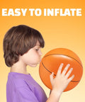 Child inflating Pack Of 12 Inflatable 16 Inch Basketball Beach Balls For Pool Or Beach Fun, Kid Friendly Party Favors And Sports Themed Birthday Decor.