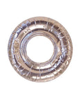 40 Pack Aluminum Foil Round Gas Burner Bib Oven Liners Covers 7.5 Inch Durable Kitchen Shield shown from above