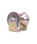 Rigid Track Caster For Sliding Gates And Doors, Beefy Heavy Duty Double Bearing Roller For Inverted Tracks, Ideal For Industrial Machines, Rolling Gates, Barn Doors, Wire Rope Rails, And More, 100mm And 4in A. Side view showing galvanized 100mm steel roller.