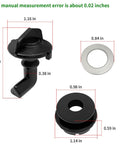 2 Piece Hood Latch Toggle And Grommet Washer Kit For Polaris RZR 570 800 900 XP 4 900 S 800 4 800 Models with dimensions