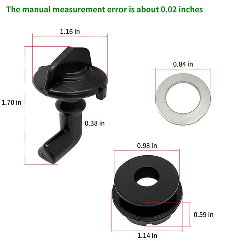 2 Piece Hood Latch Toggle And Grommet Washer Kit For Polaris RZR 570 800 900 XP 4 900 S 800 4 800 Models with dimensions