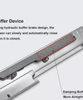 Close-up of Sturdy Drawer Slides With 45kg Capacity, 70cm Bottom Mount, Hidden Install, showing damping buffer brake design.
