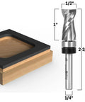 Ultra Performance Flush Trim Router Bit With Top Bearing Upcut Pattern Bit Solid Carbide One Inch Cutting Length
