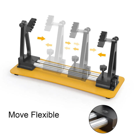 Helping Hands Magnetic Soldering Station with 360-degree flip showing flexible gooseneck arms and PCB clamps for precise work.