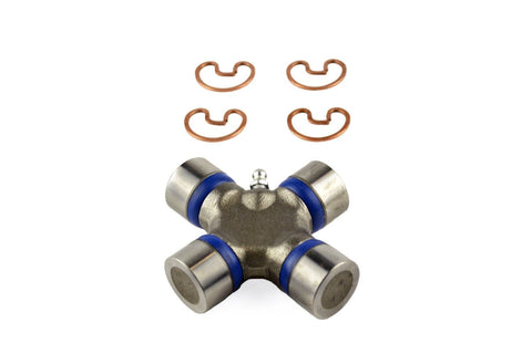 Heavy Duty U-Joint Kit 5-134X for 1310 1330 Series OSR Outside Snap Ring, Greaseable Bearing with 1.062 Inch Caps displayed with rings