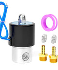 Quarter Inch NPT 304 Stainless Steel Electric Solenoid Valve Normally Closed For Water Air Diesel 110V AC Heavy Duty Industrial