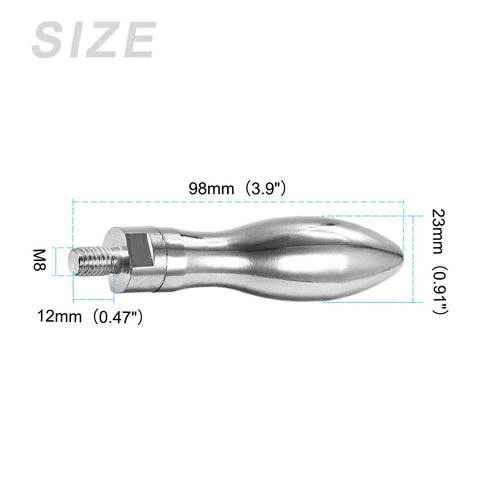 2Pcs Clamping Handle Screws Knobs M8x12mm Metal Crank Tapered Grip Built to Last Polished Chrome Finish with dimensions