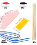 Must-Have 87-Piece Model Tool Kit For Gunpla And Hobby Building Craft Set includes ruler, polishing cloth, skewers, clips
