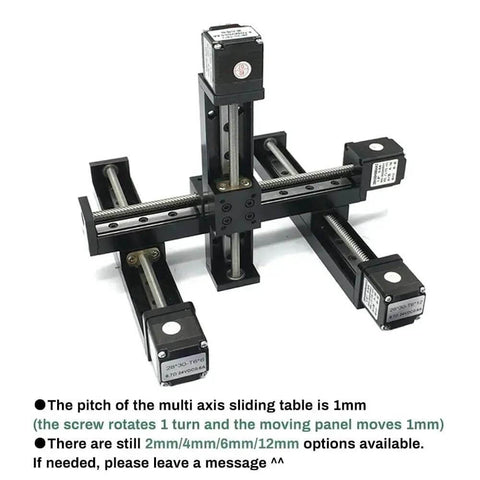 Solid Smooth XYZ Axis Slide With T06 Trapezoidal Lead Screw Linear Rail Motor Kit For Motorized Gantry Stage And Precise Z Axis 50mm Stroke Travel Ideal For CNC Router Mods And 3D Printer Upgrades That Crave Top Precision Built Tough For Pro Jobs, 50mm stroke