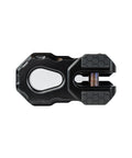 Top view of Billet Aluminum Winch Shackle For Synthetic Line, Lightweight Heavy Duty Winch Attachment With 19,000 Lb Working Load, Black