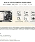 Plug And Play Thermal Imaging Camera Module With 32x24 IR Array, 110 Degree Field Of View, Low Power Under 23mA displayed in packaging