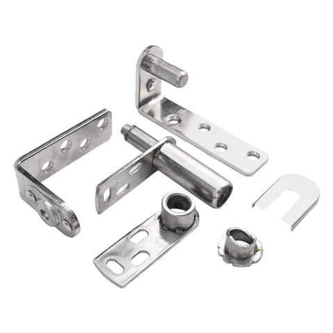 Stainless steel double swing door hinge components for cafes and bars, featuring high load-bearing capacity and smooth, quiet operation.