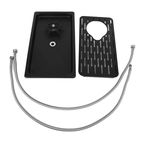 No Nonsense Matte Black Glass Rinser And Cup Washer Keeps Countertops Spotlessly Clean With Heavy Duty Stainless Steel Drip Catch Tray And High Velocity Sink Mounted Sprayer