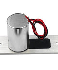 Premium Grade Ironclad Waterproof Drop Bolt Door Lock featuring 12V DC magnetic induction auto deadbolt mounted on metal plate.