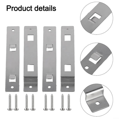 Rust-Resistant Stainless Birdhouse Mounting Bracket Set With Screws For Wooden Birdhouses And Feeders On Posts Fences Or Trees Two Pack Built For Tough Outdoor Weather And Secure Easy Hanging