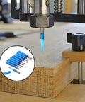 10Pcs Nano Blue Coated 10 Degree V Bit Engraving Router Bits Set For PCB Wood Plastic Lettering Sign Making 0.1mm Tip