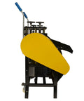 Side view of WRA40R Automatic Electric Wire Stripping Stripper showing yellow cover and handle, designed for copper and aluminum wire stripping.