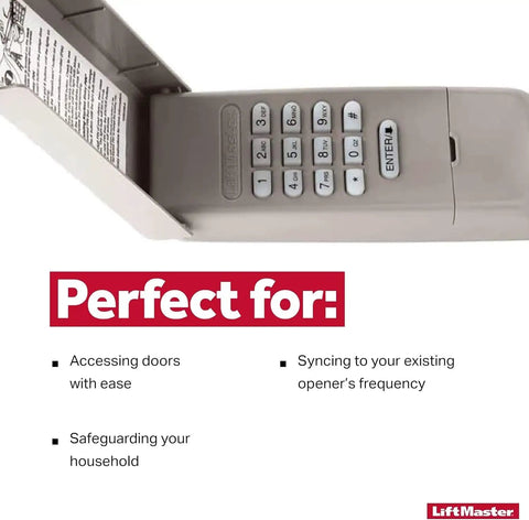 Wireless Garage Door Keypad For Easy Entry That Works With Openers With Safety Sensors From 1993 To Present, Security Plus 390 315 MHz And 2.0, Battery Operated