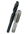 Heavy Duty 9/16 Inch 24 Thread High Speed Steel Hand Tap And 33/64 Inch Black Oxide Drill Set Cnc Machine Threading Tool, side view.