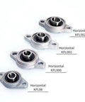 Heavy Duty Rock Solid Zinc Alloy Pillow Block Housing sizes KFL000 to KFL002 with smooth glide motion for industrial use.