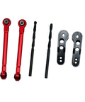Aluminum Alloy Front And Rear Torsional Sway Bars Linkage Set For 1 To 7 UDR Upgrades Beefed Up Front And Rear Sway Bar Linkage Replacement CNC Machined Lightweight Durability Upgrade Kit For Dialed In Stability And Handling, red and black RC links