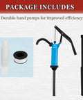 Built Tough 55 Gallon Drum Pump Lever Action For Chemicals And Oils High Strength Pp Abs Plastic, includes blue lever pump and parts.