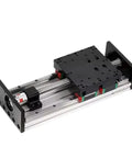 Rock Solid Miniature Hgr15 Linear Motion Guides And Sfu1605 Ball Screw Sliding Stage in black, 500mm travel for CNC workflows.