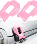 Hood Latch Lock Bracket Covers Pink 2 Pack For 2018 2019 2020 2021 2022 2023 2024 Wrangler JL JLU Unlimited Sport Sahara Rubicon Gladiator JT 2 Door 4 Door Exterior Accessories Decoration