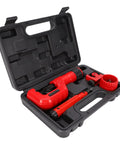 4-Piece Tubing Cutter Kit with Ergonomic Handles and Deburring Tool in a portable case for clean cuts on pipes from 1/4 to 2 inches