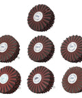 7 Pack Mounted Flap Wheel Set For Sanding And Polishing Wood And Metal Grit 80 To 400 Mop Wheels product image